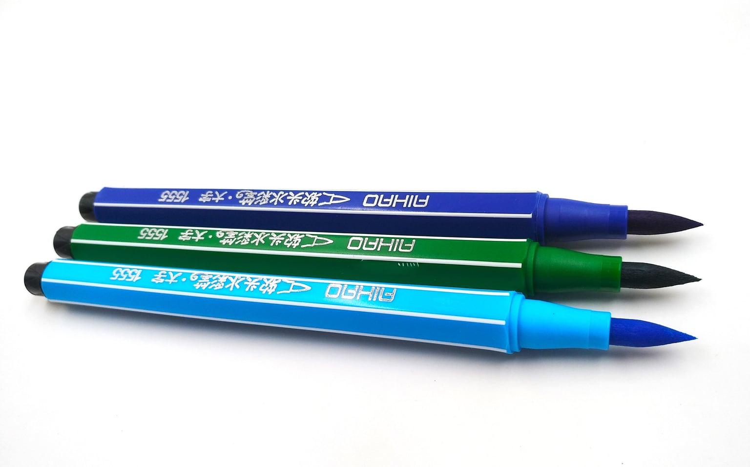 Фломастери для каліграфії в пластиковому кейсі 12 кол (24 шт/уп) 1555-12 AIHAO