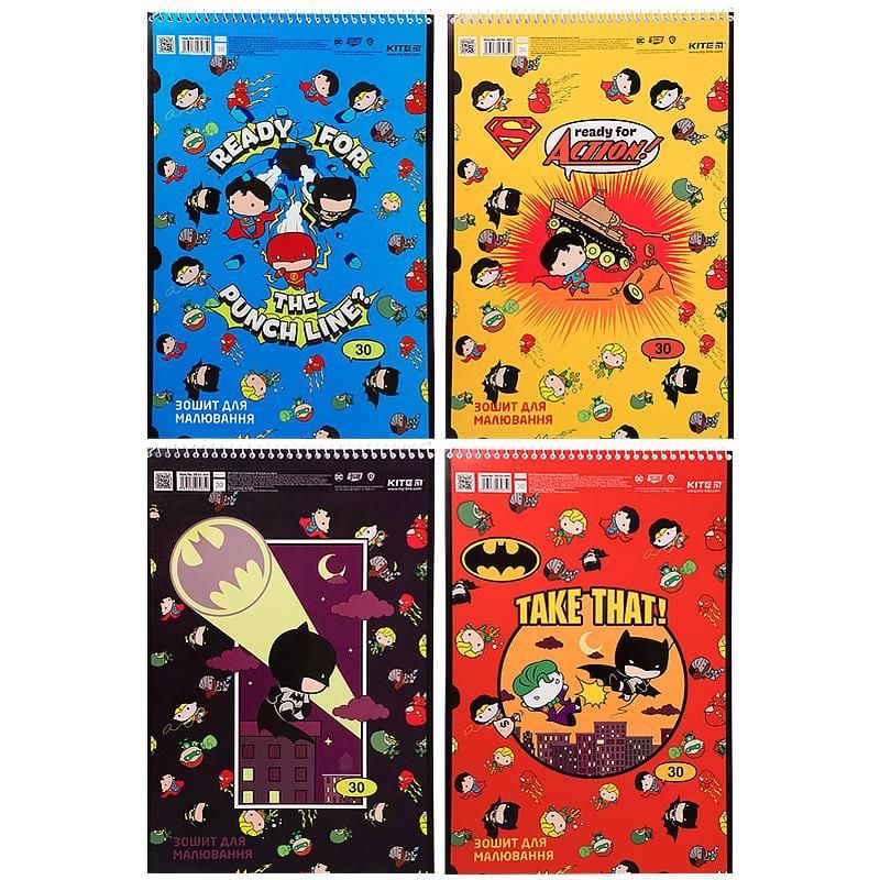 Альбом для малювання 30 арк на спіралі DC (8 шт/уп) DC21-243 Kite