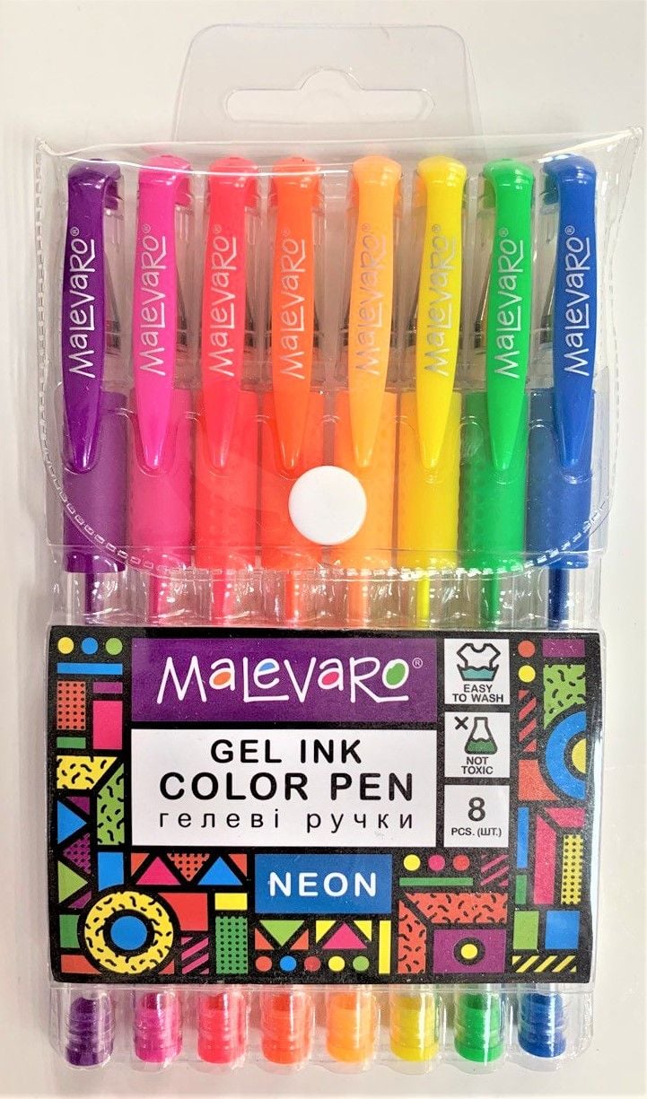 Набір ручок 8 кол неон ML760189 Малеваро