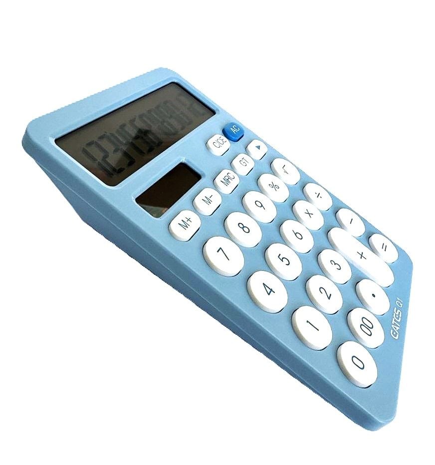 Калькулятор середній 12 розрядний блакитний Q-1 EATES