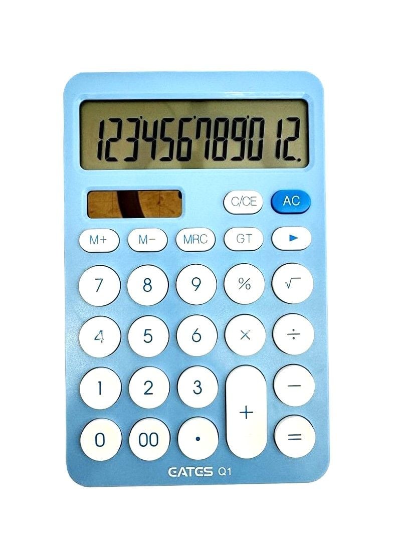 Калькулятор середній 12 розрядний блакитний Q-1 EATES