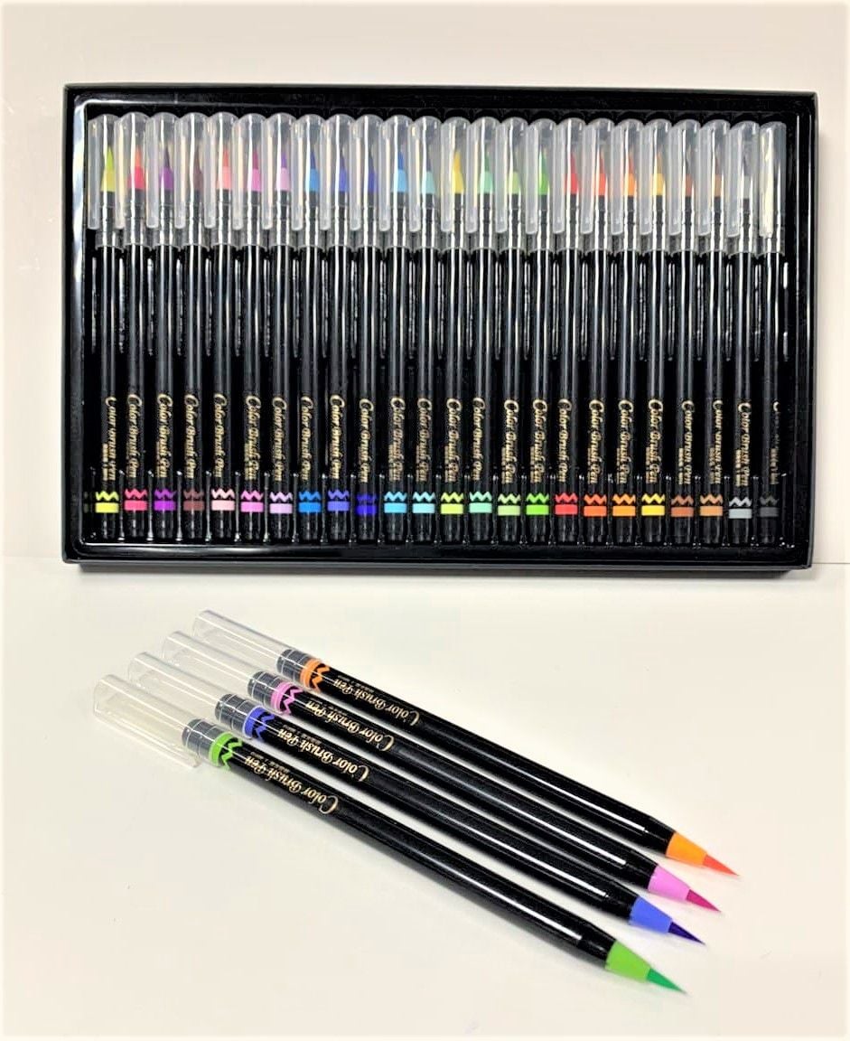 Фломастери браш акварельні на водяній основі 24 кол WB 910-24 AIHAO