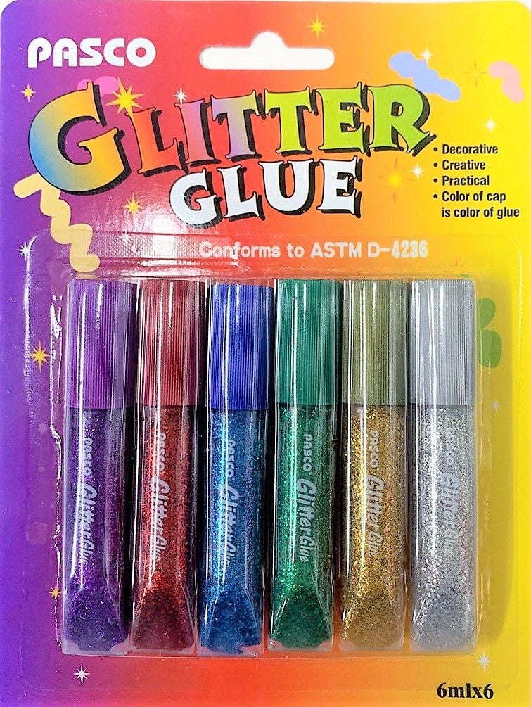 Клей з блискітками 6 мл 6 кол D-4236 Pasco