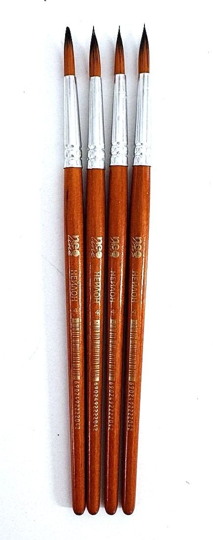 Пензлики №4 круглі нейлон (25 шт/уп) CHNR-2204 NeoLine