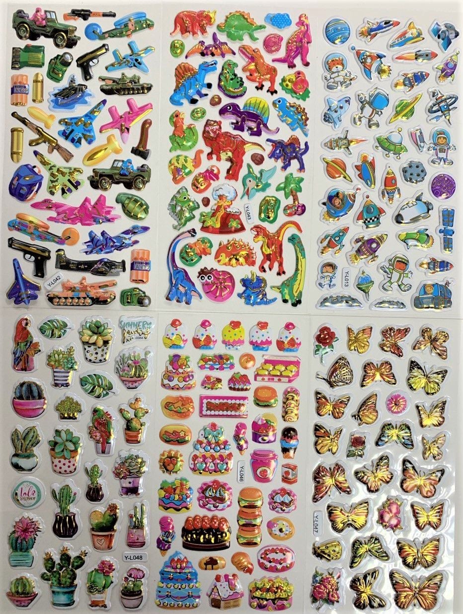 Наліпки з розмальовками 10*24 см (20 шт/уп) Y-L SULTANI