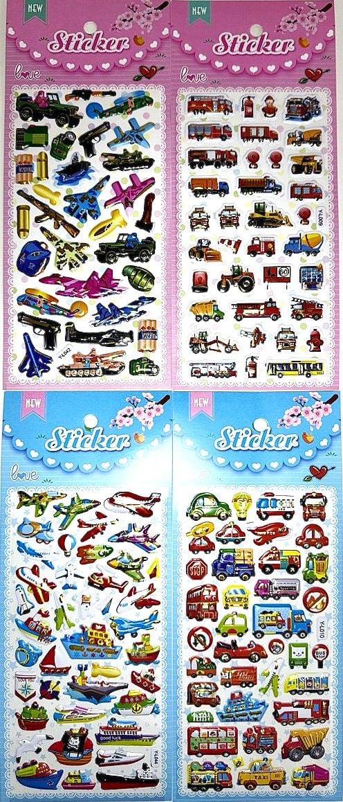 Наліпки з розмальовками 10*24 см (20 шт/уп) Y-L SULTANI