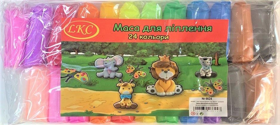 Пластилін повітряний 24 кольори 6624 LKC