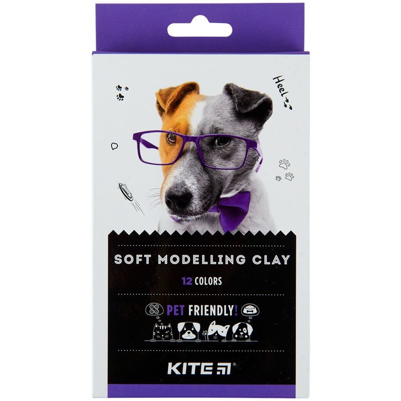 Пластилін 12 кол 200 г Dogs K22-086 Kite