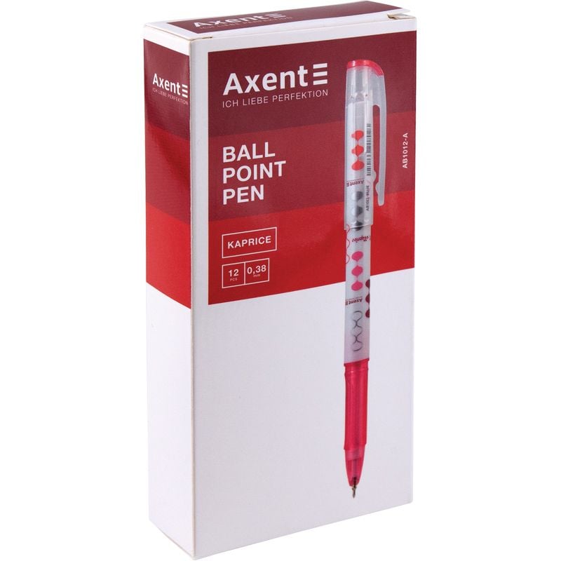 Ручка кулькова 0,38 мм Kaprice (12 шт/уп) AB1012-02 Axent
