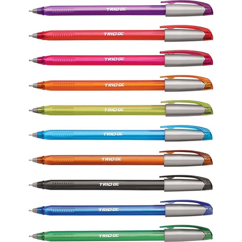 Ручка кулькова набір 10 кол 1 мм TRIO DC UX-108-20 UNIMAX