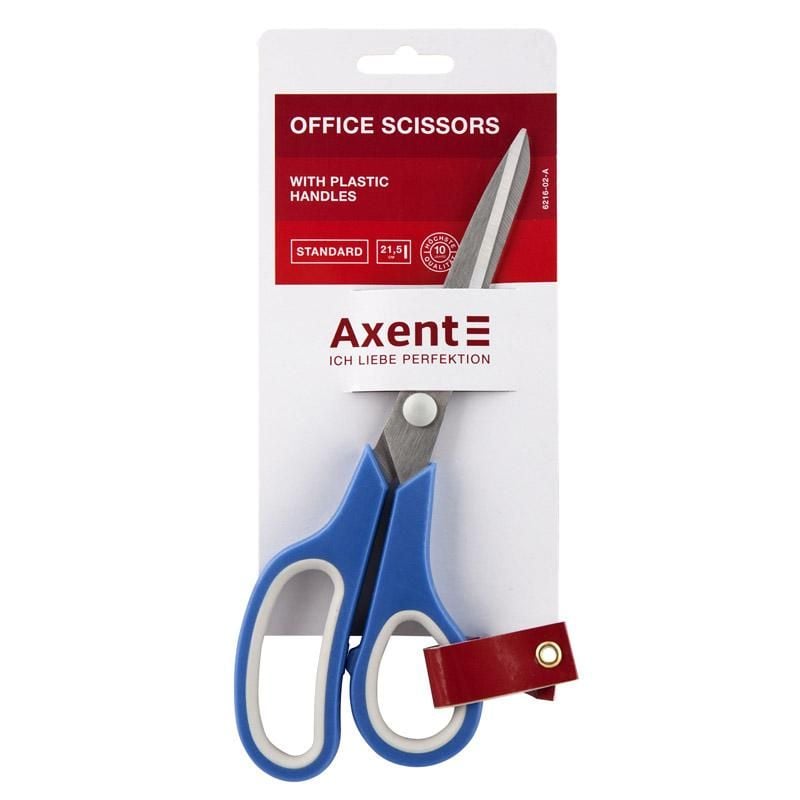 Ножиці 21,5 см Standart сині (10 шт/уп) 6216-02 Axent