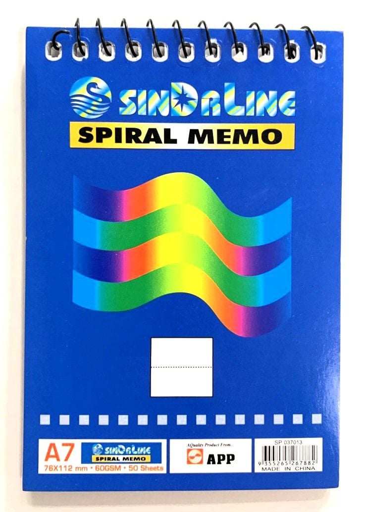 Блокнот А7 50арк клітинка на пружині SP 037013 Імпорт