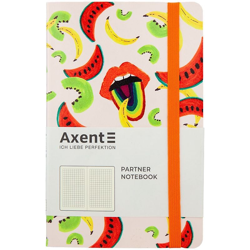 Блокнот Partner BBH Soft 125*195 мм 96 арк клітинка Fruits 8212-03-A Axent