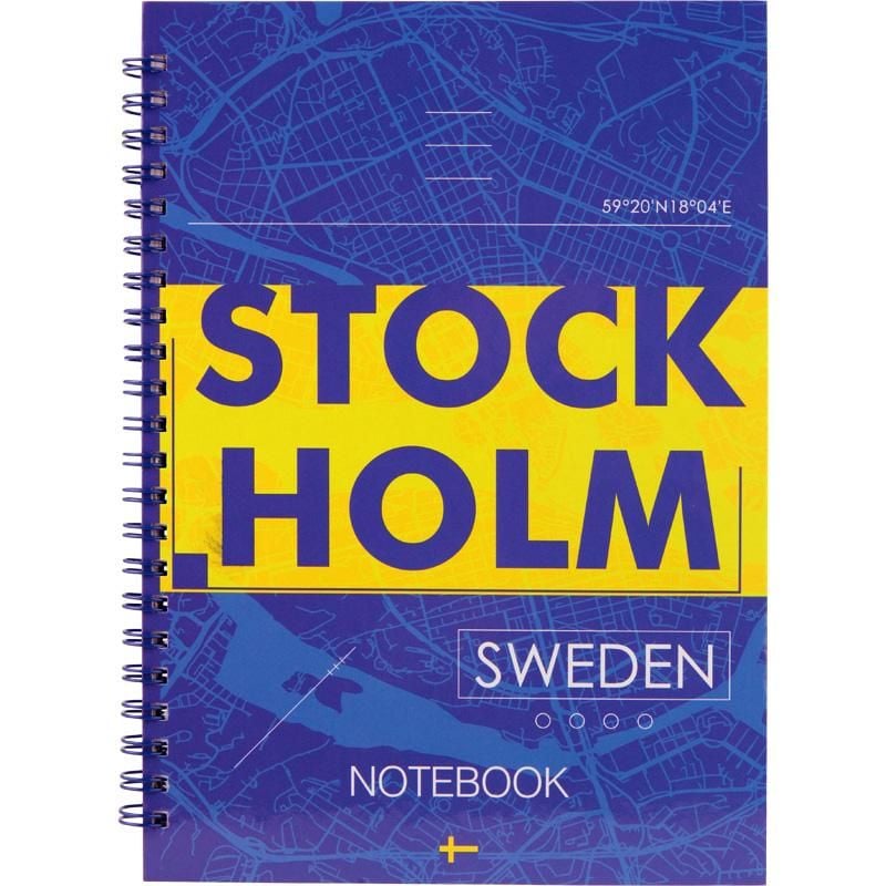Зошит на пружині А5 96 арк клітинка Stockholm 8032-08 Axent
