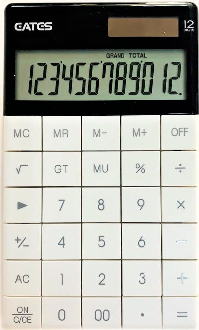 Калькулятор середній 12 розрядний з функцією off білий Q-5 EATES