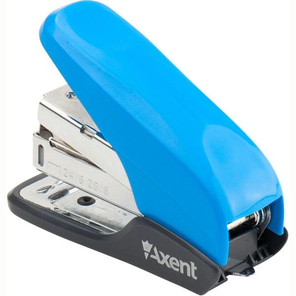 Степлер 24/6 Shell 20арк зшиву полегшене скріплення на 60% блакитний 4841-07 Axent