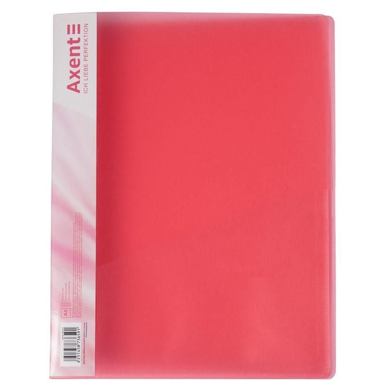Папка швидкозшивач А4 прозора червона (20) 1304-24 Axent
