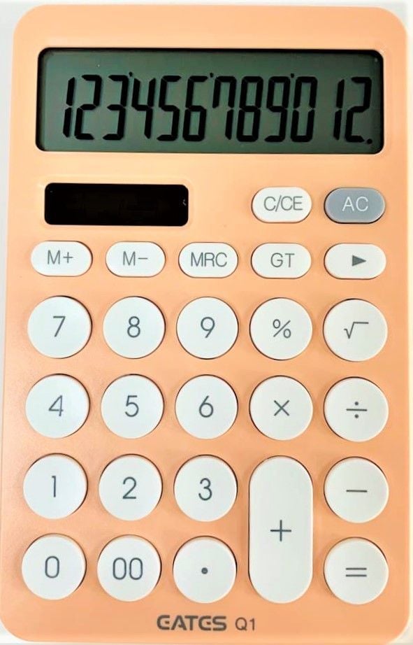 Калькулятор середній 12 розрядний пудровий Q-1 EATES