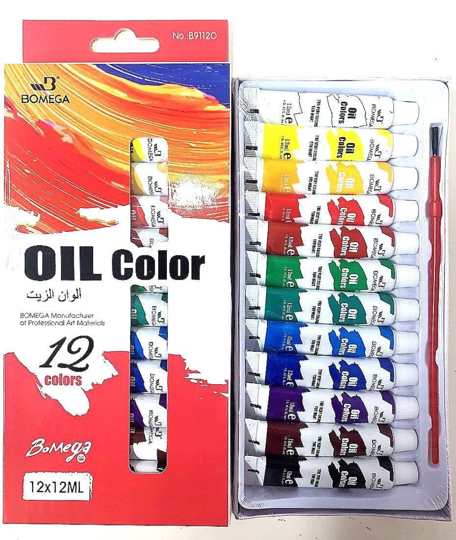 Фарби масляні 12 кол 12 мл B9112O BOMEGA