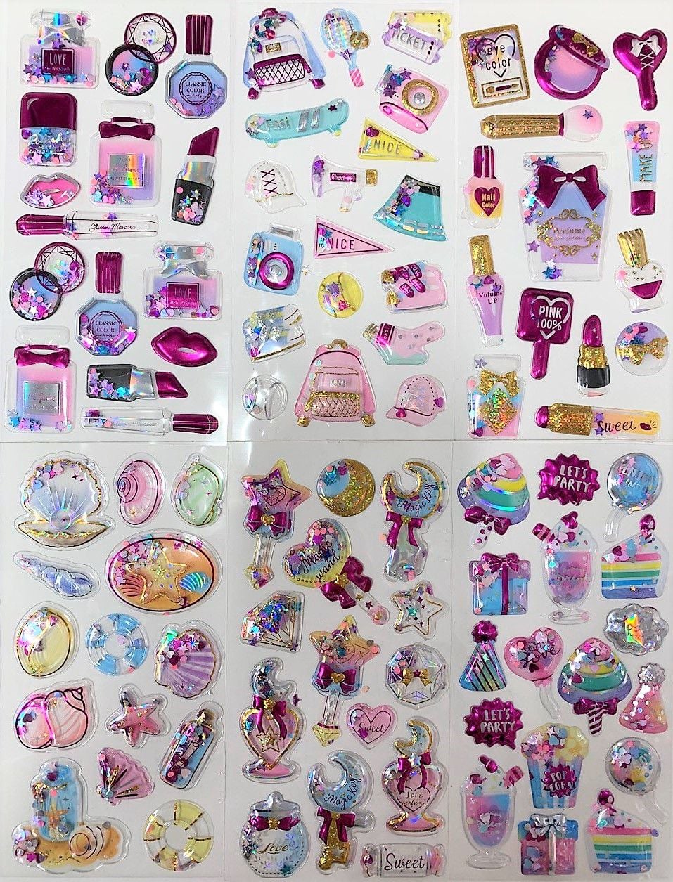 Наліпки гліттер з глітером Glitter Magic (12) ST-Y-D SULTANI