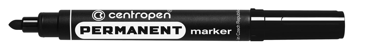 Маркер перманентний 2,5мм круглий чорний (10 шт/уп) 8566 01 Centropen