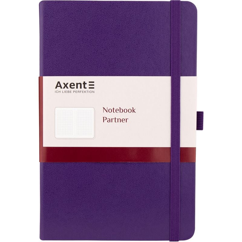 Блокнот Partner 125*195 мм 96 арк клітинка фіолетова 8201-11 Axent