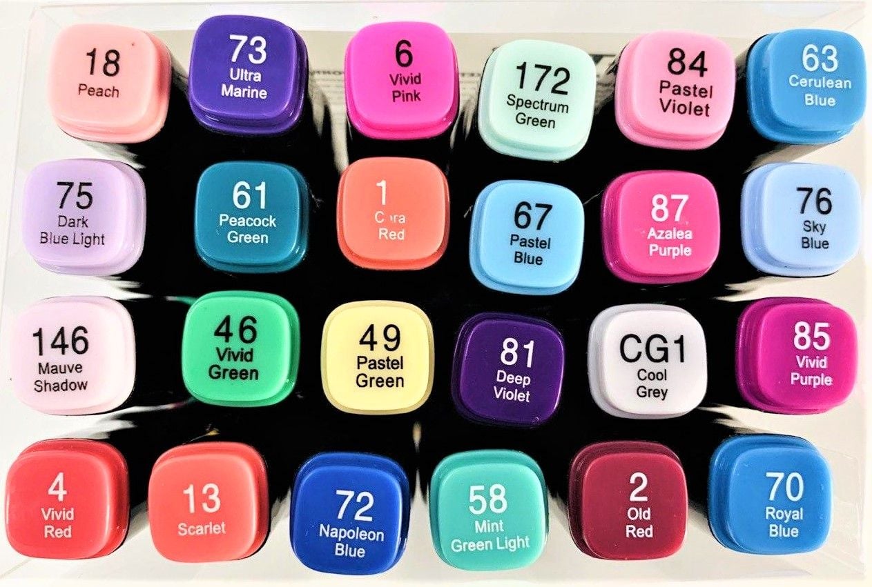 Маркер скетч двосторонній 24 кол Flowers colors ST-8017-24 SULTANI