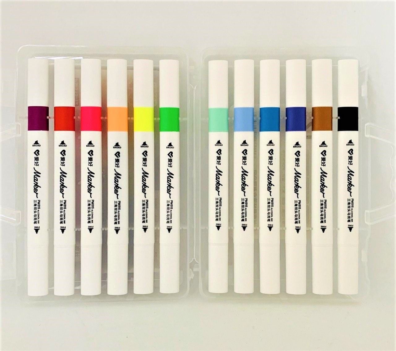 Маркер скетч двосторонній тригранний, художній набір 12 кол (24 шт/уп) PM 515-12 AIHAO