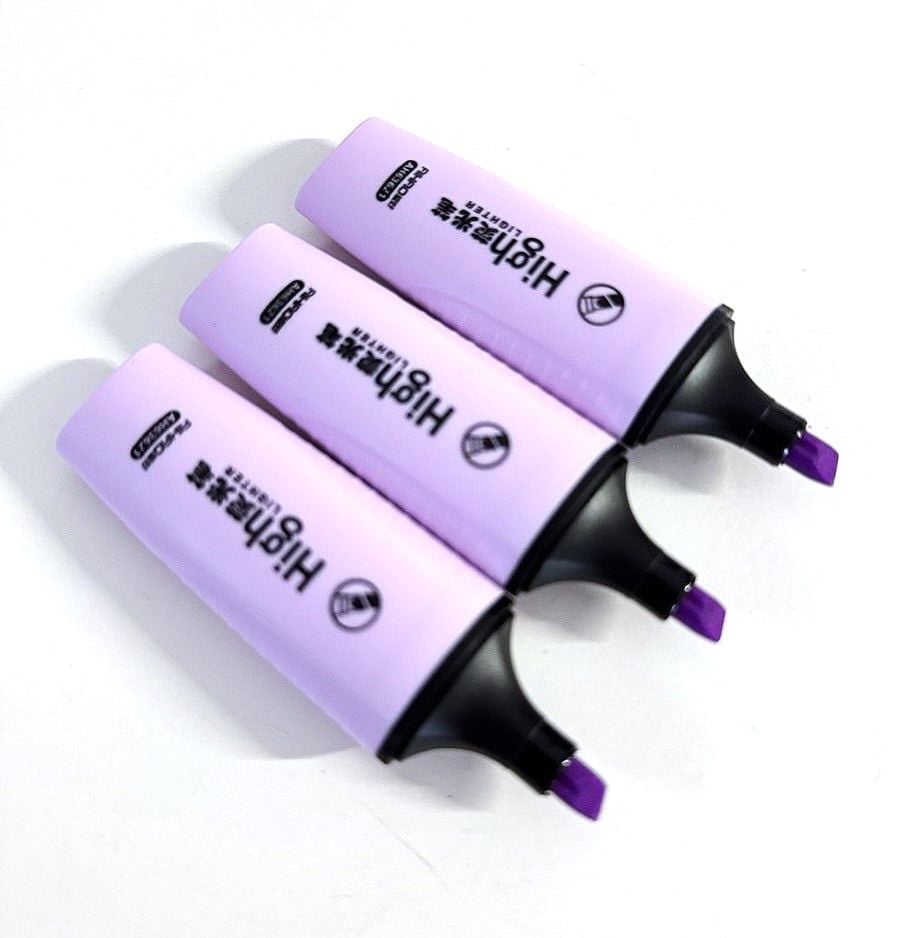 Маркер текстовий пастельний бузковий (12 шт/уп) AH-63621 AIHAO