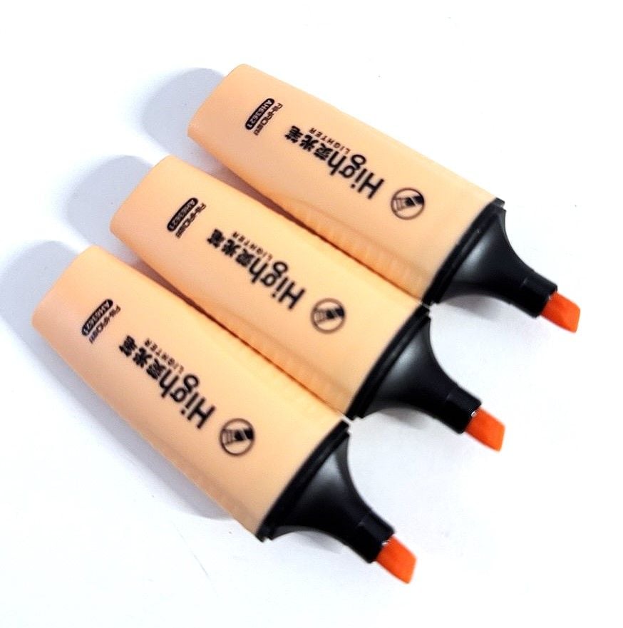 Маркер текстовий пастельний персиковий (12 шт/уп) AH-63621 AIHAO