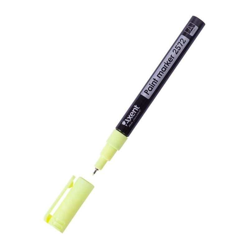 Маркер фарба 0,5мм круглий жовтий 2572-08 Axent