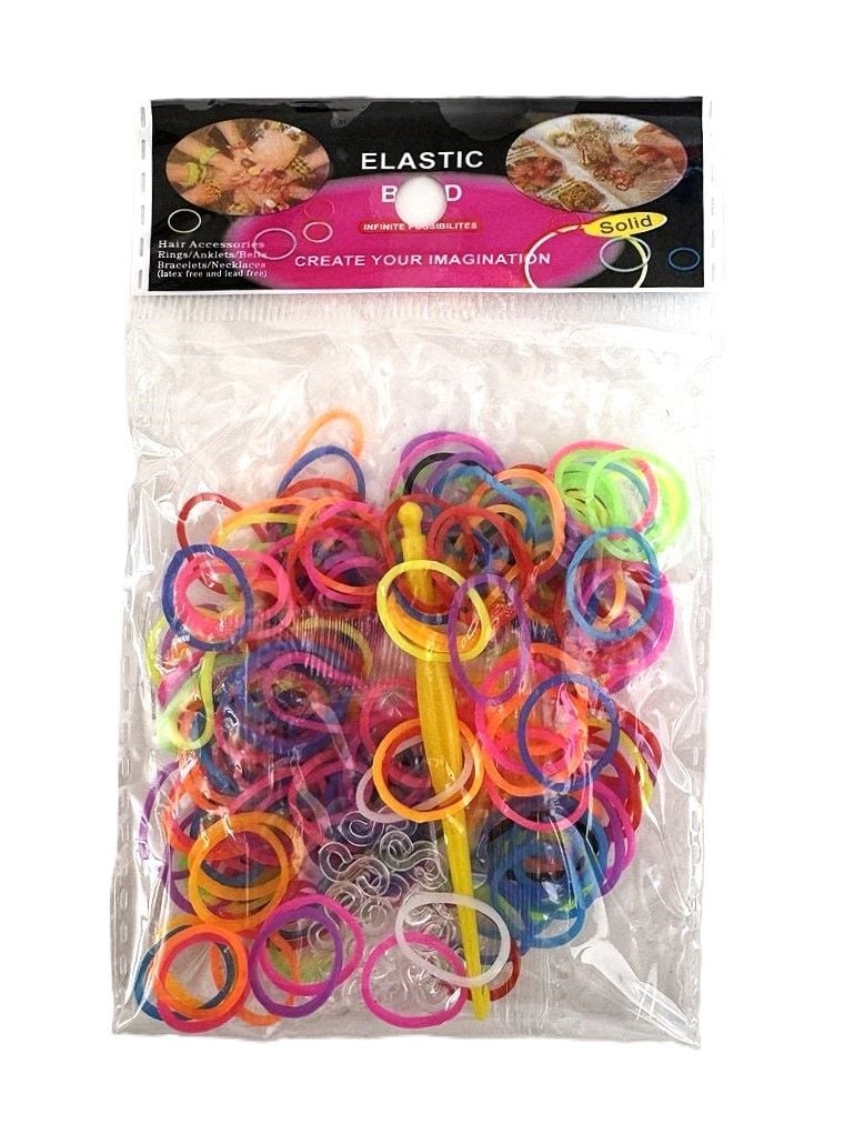 Резинки для плетіння, асорті кол в пакеті (12 пач/уп) SA-0237 Імпорт