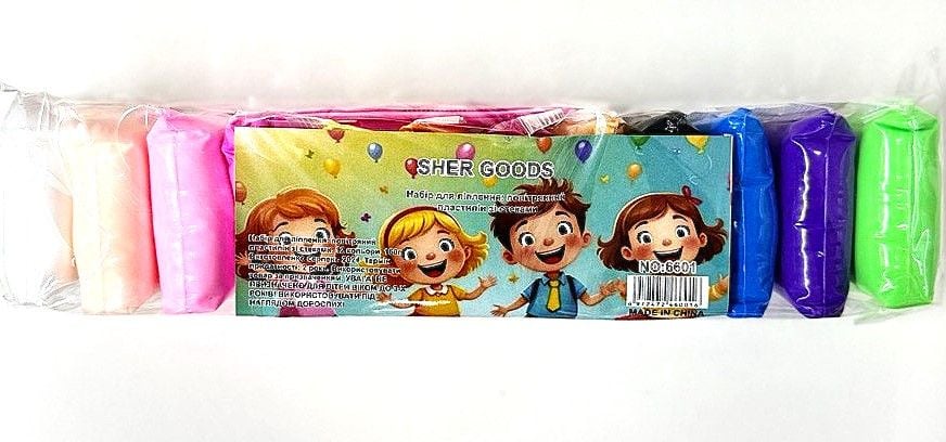 Пластилін повітряний 12 кол 15 г (168 шт/ящ) 6601-12 Імпорт