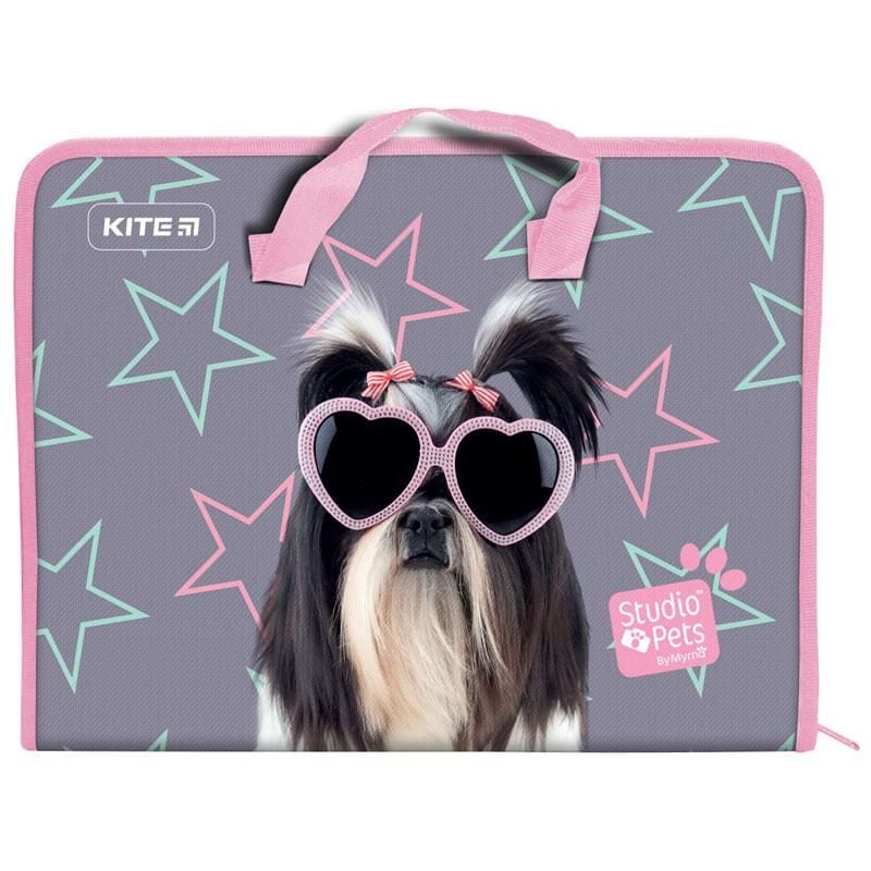 Папка А4 на блискавці з тканевими ручками Studio Pets SP21-202 Kite