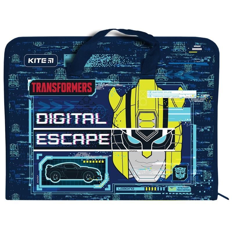 Папка А4 на блискавці з тканевими ручками Transformers TF22-202 Kite