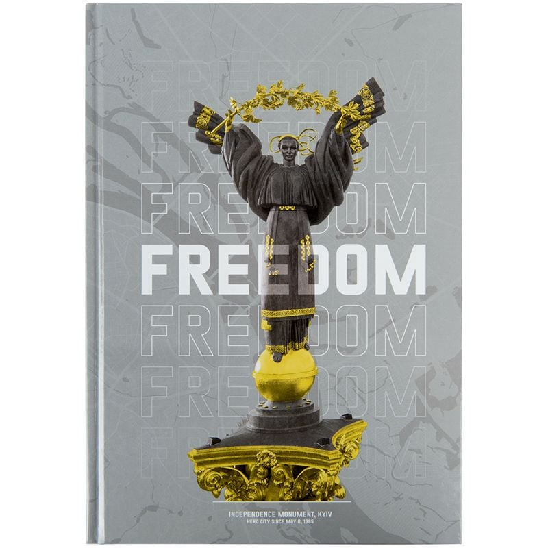 Блокнот Книга А4 Freedom, 96арк, клітинка, cірий 8422-550 Axent