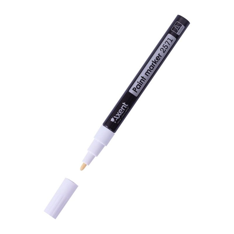 Маркер фарба 1,8-2,2мм круглий білий 2571-21 Axent