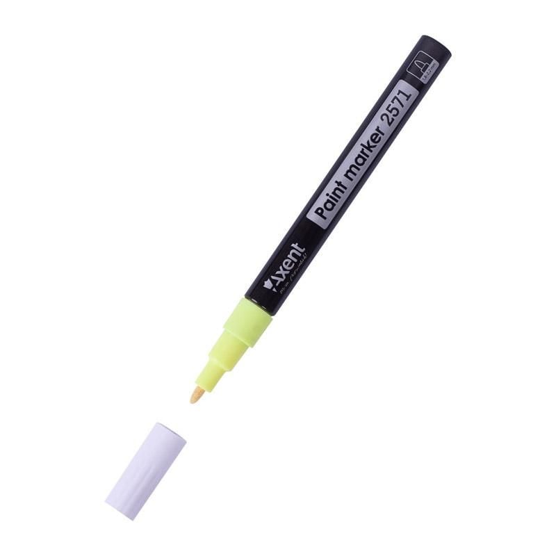 Маркер фарба 1,8-2,2мм круглий жовтий 2571-08 Axent