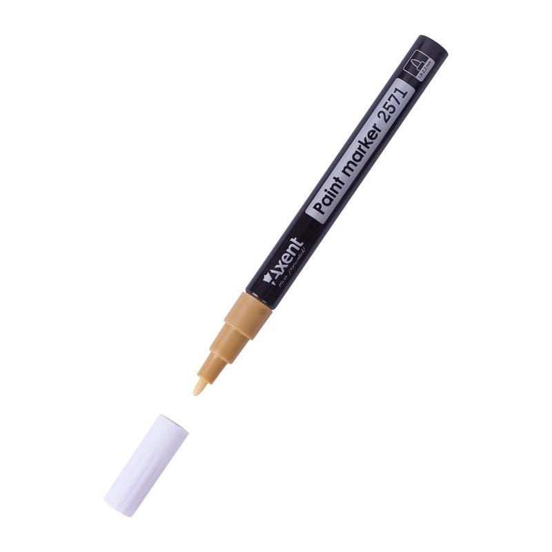 Маркер фарба 1,8-2,2мм круглий золотий 2571-35 Axent