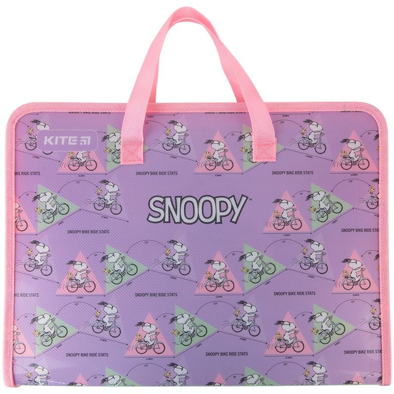 Папка на блискавці А4 з тканевими ручками Snoopy SN22-202 Axent