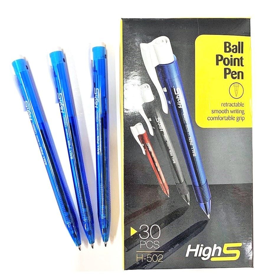 Ручка кулькова кулькова 0,7 мм автомат трикутний прозорий корпус синя (30 шт/уп) H-502