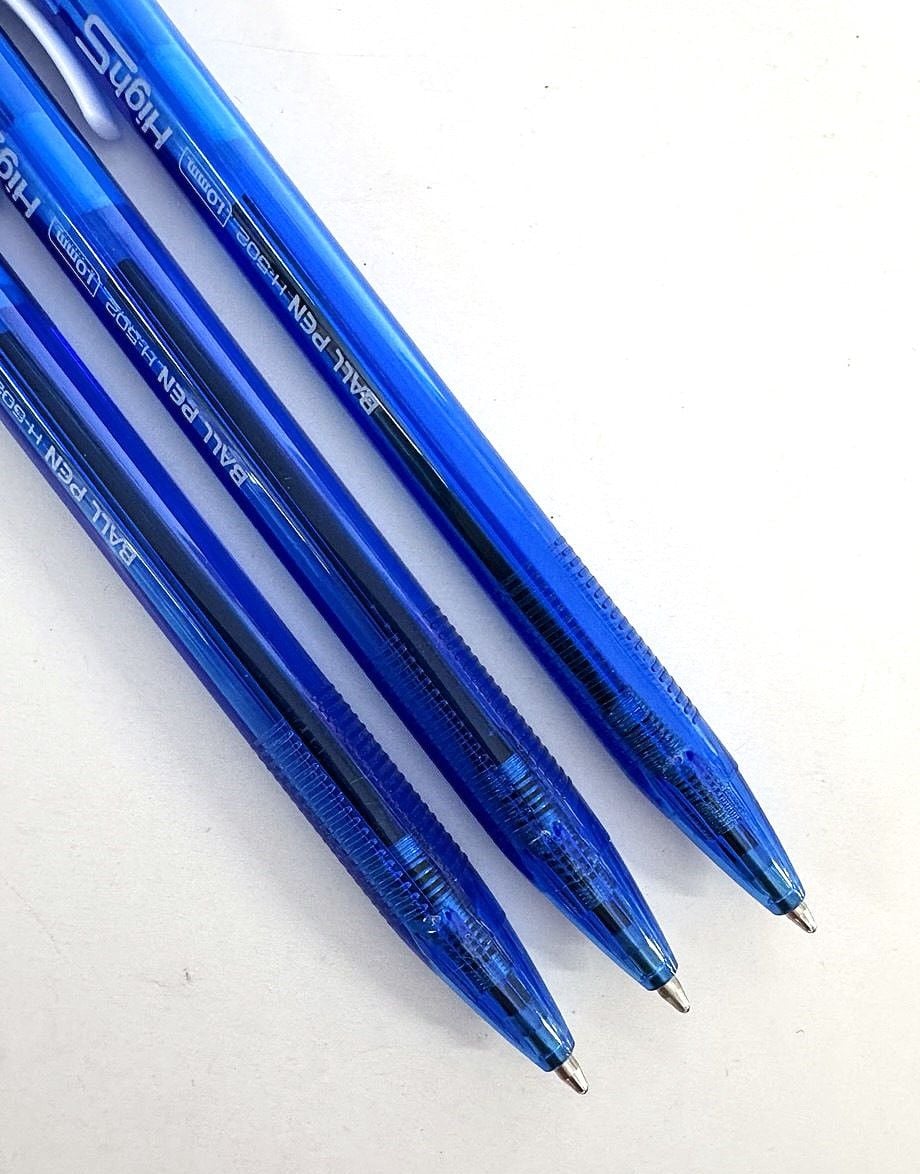 Ручка кулькова кулькова 0,7 мм автомат трикутний прозорий корпус синя (30 шт/уп) H-502