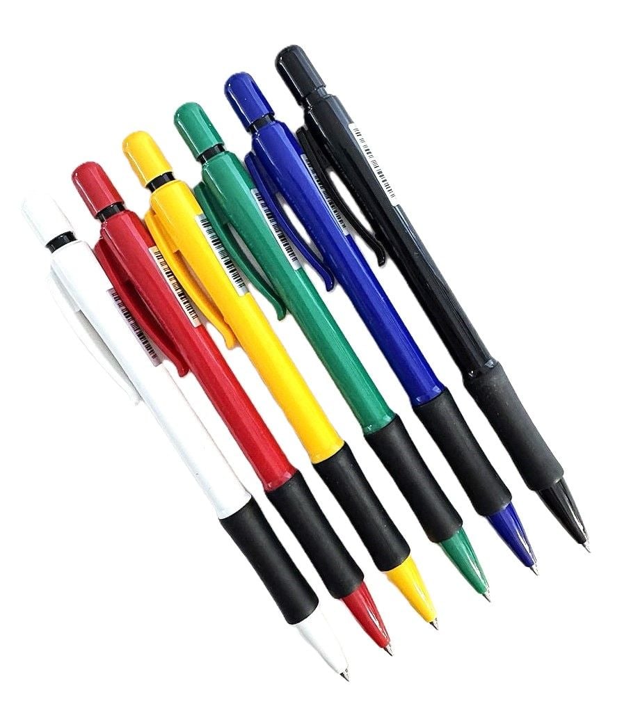 Ручка кулькова автомат 0,7 мм кольоровий корпус синя (24 шт/уп) AH-503М AIHAO