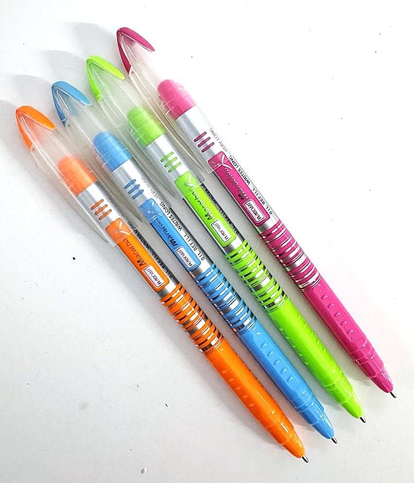 Ручка масляна 0,7 мм кольоровий корпус синя, чорна, червона (12 шт/уп) AC-617B Radar