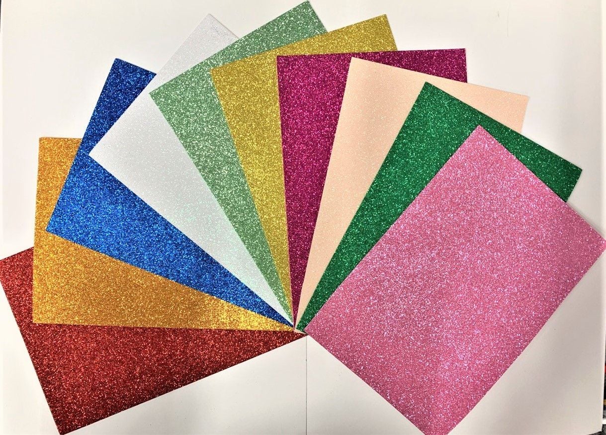 Фоамиран А4 10 кол з блистками KK-1504 Імпорт