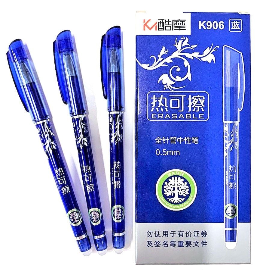 Ручка пиши/стирай синя, чорна, фіолет (12 шт/уп) K 906 Імпорт