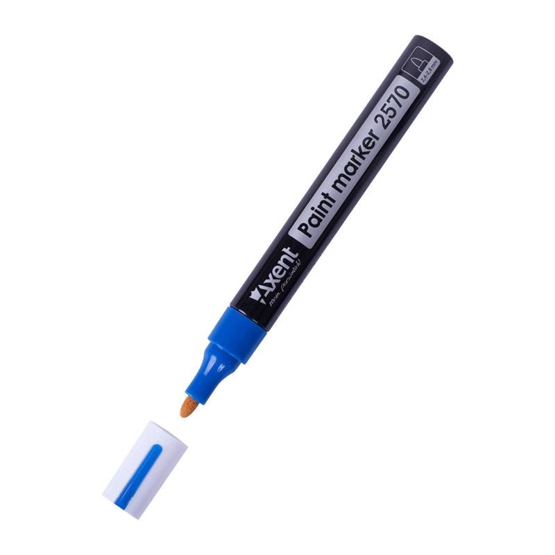 Маркер фарба 2,4-2,8мм круглий синій 2570-02 Axent