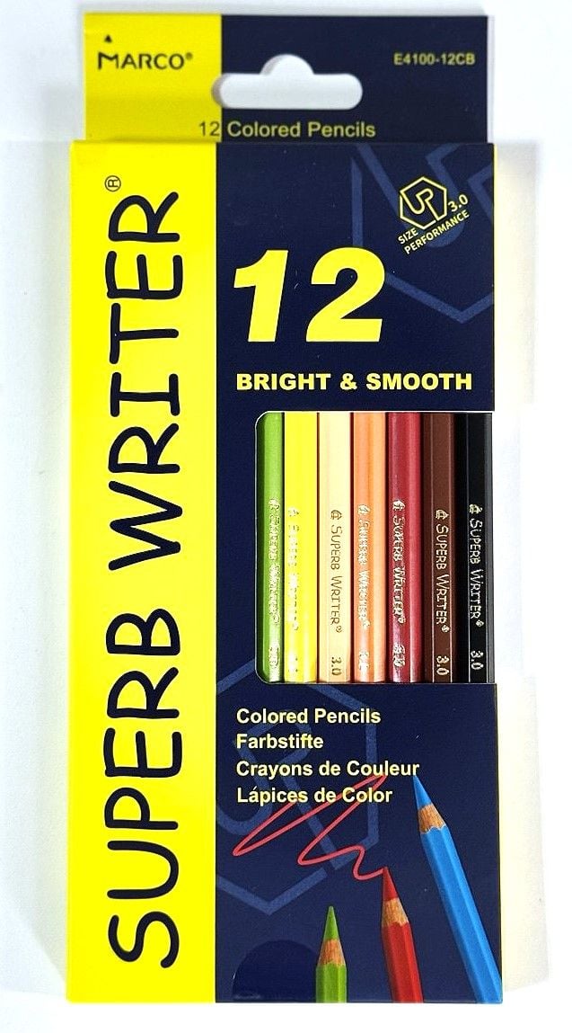 Олівець кольоровий 12 кол (12 шт/уп) E4100-12 MARCO