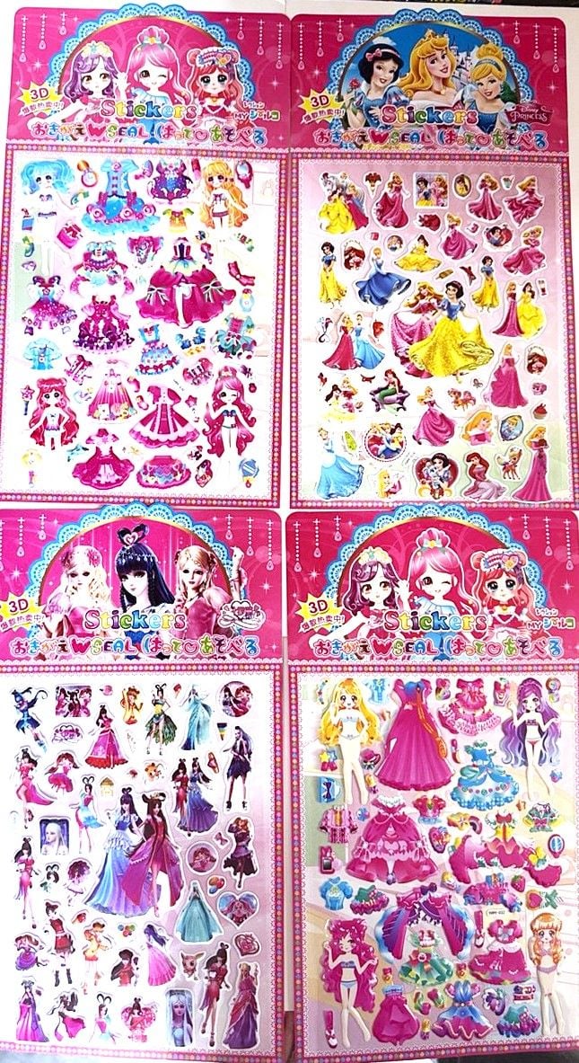 Наліпки на великому планшеті A4 з розмальовкою (20 шт/уп) ST-YH99 SULTANI