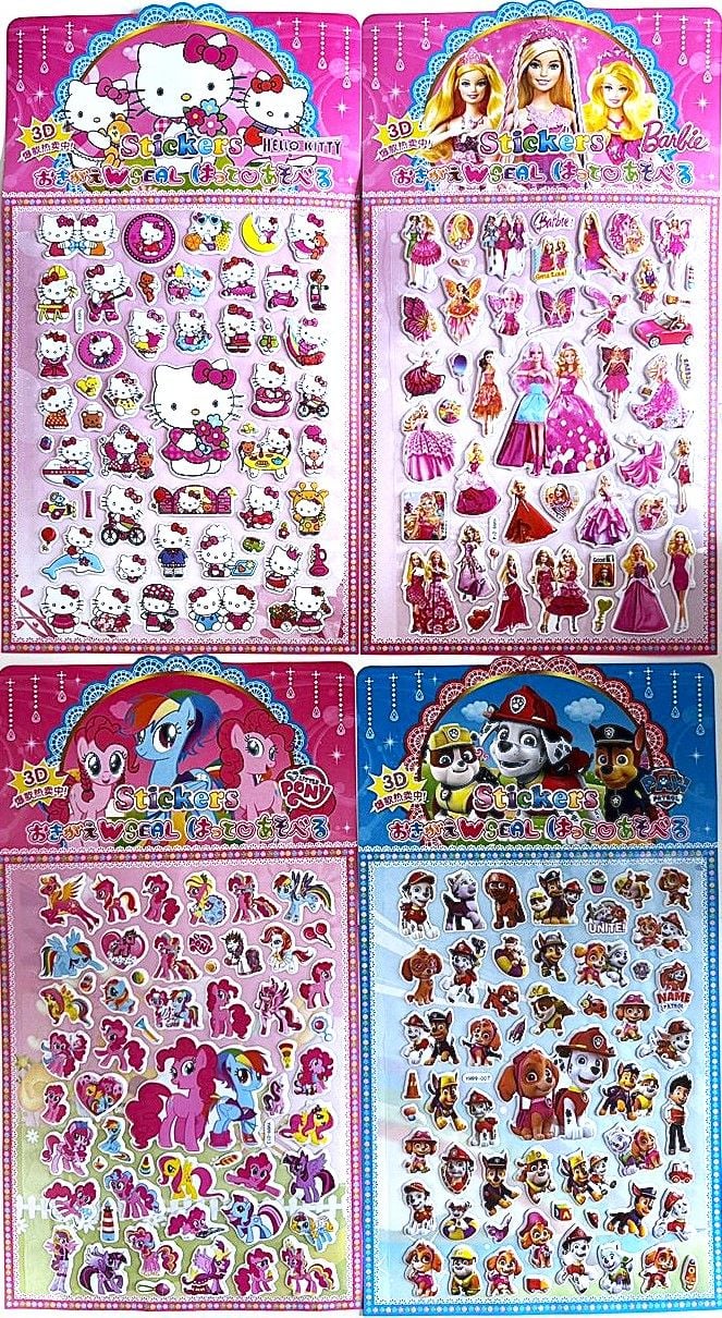 Наліпки на великому планшеті A4 з розмальовкою (20 шт/уп) ST-YH99 SULTANI